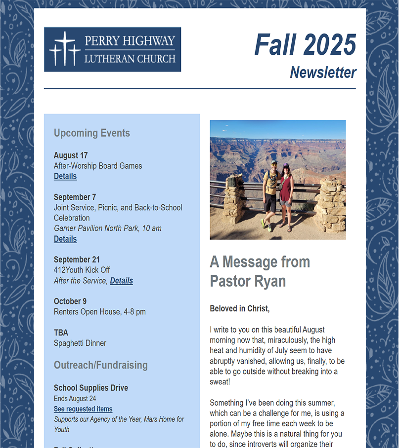 Fall Newsletter