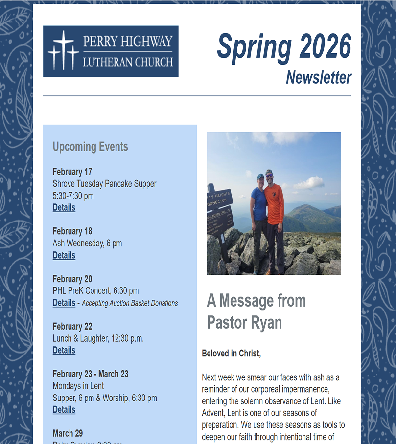 Spring Newsletter